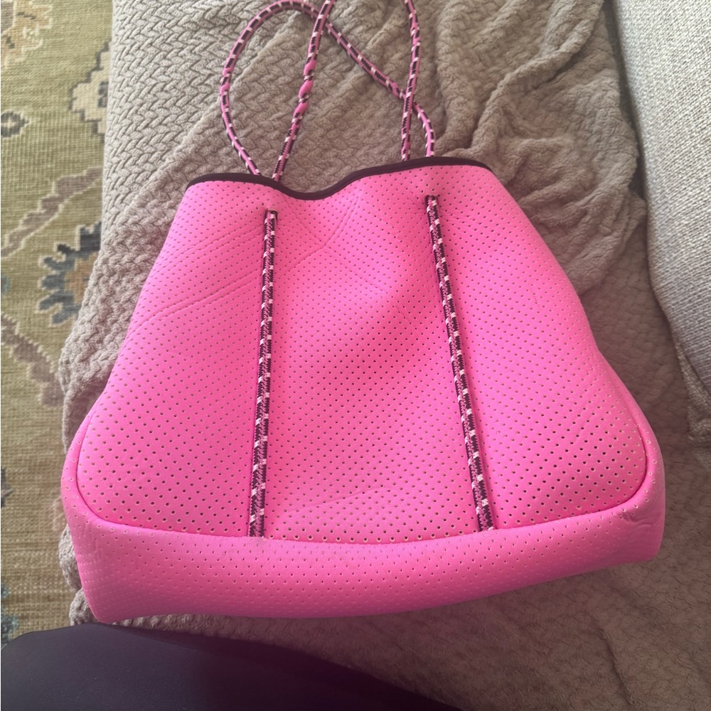 Stylish Pink Perforated neoprene Tote Bag